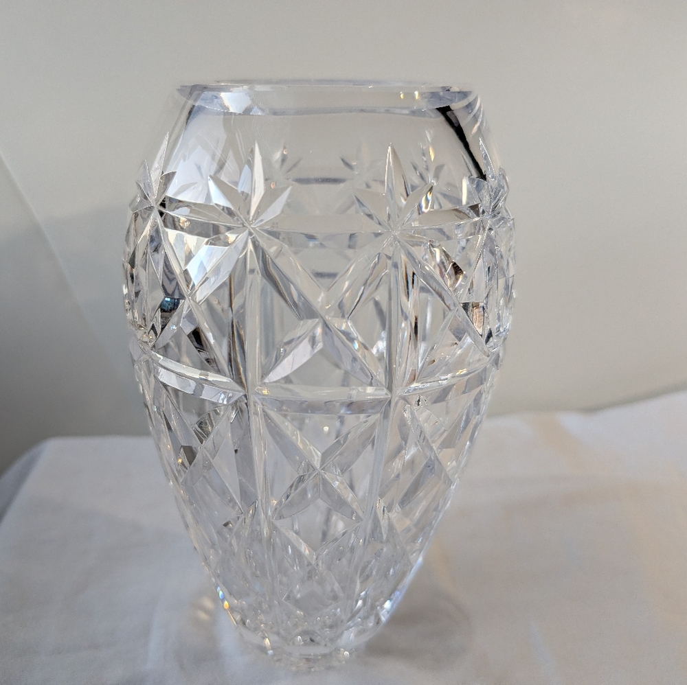 Waterford Crystal Flower Vase Criss-Cross Cuts Discontinued - Picture 5 of 10